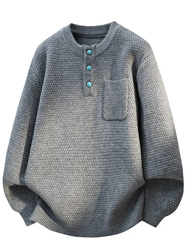 

Men's Loose Fit Knitted Sweater 2025 Autumn Winter Warm Faionable Base Layer Top for Teens Casual Sle Polyester Fiber