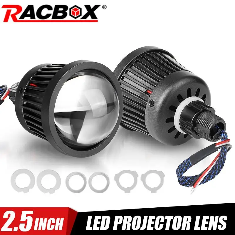 

2,5-дюймовый P11 Red Devil Eye светодиодный объектив проектора дальнего света противотуманные фары 10000LM 6000K HD объектив для H7 9005 9006 Headling Refit