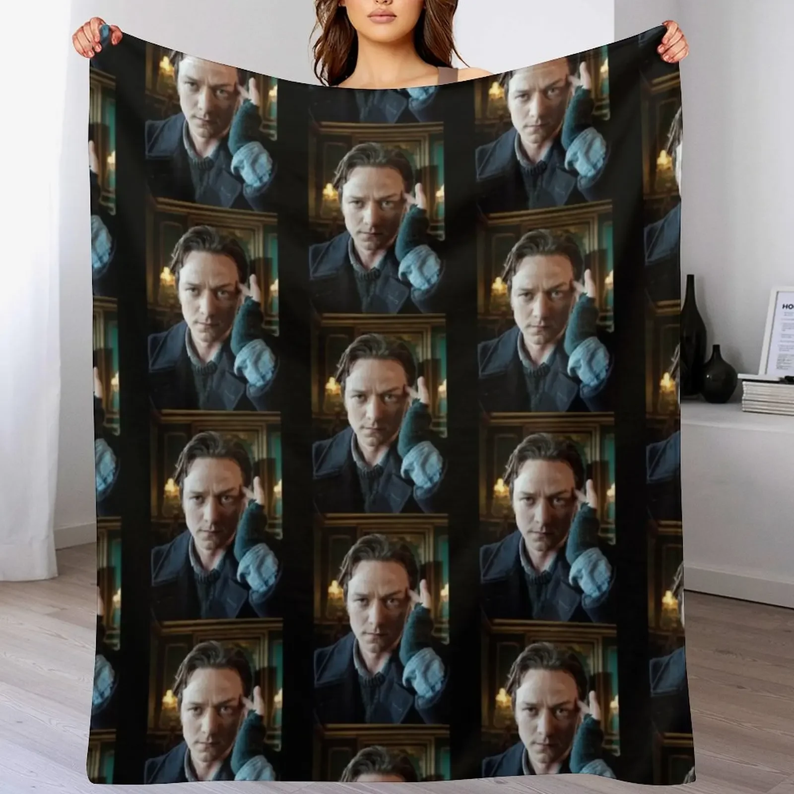 James McAvoy Throw Blanket Travel Size Cozy Blanket for Plane Train