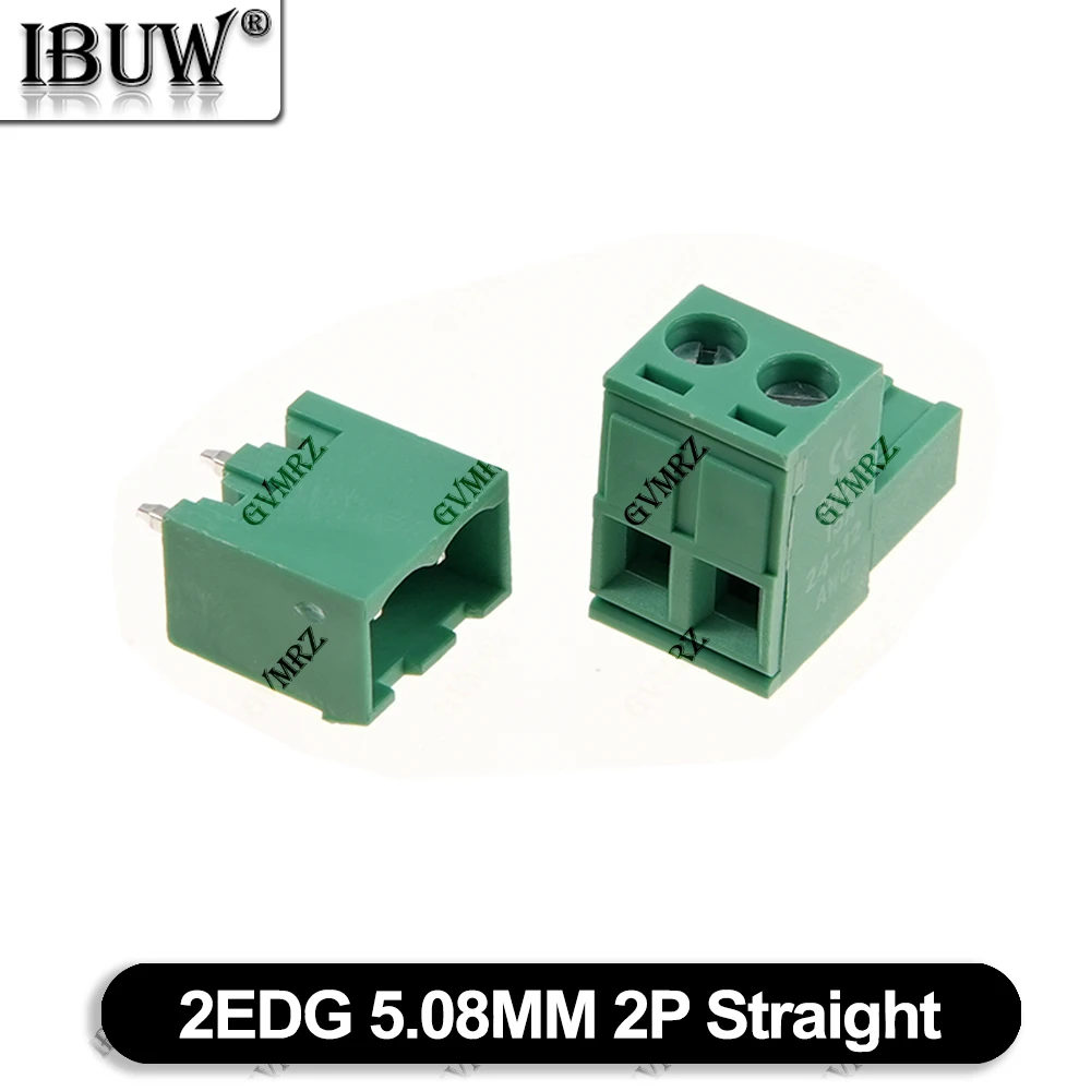 5Set/lot 2P 3P KF2EDGK Terminal Block Male Female 5.08 mm Plug-in Seal PCB Connector 2EDG PCB 7P 8P 9P 10P 12P 4P 5P 6P