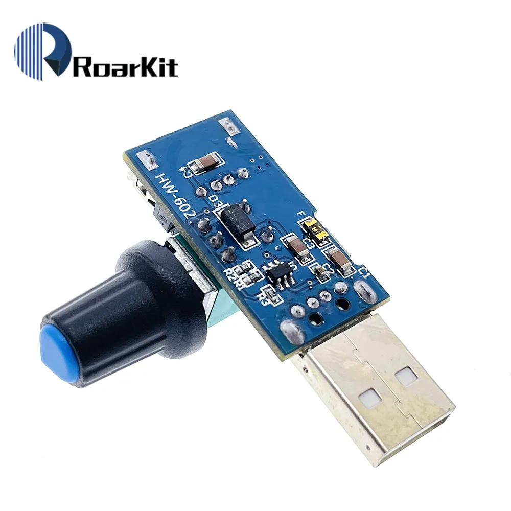 DC 5V Micro USB Fan Governor Wind Speed Controller Air Volume Regulator Cooling Mute Multifunction Noise Reduction Switch Module