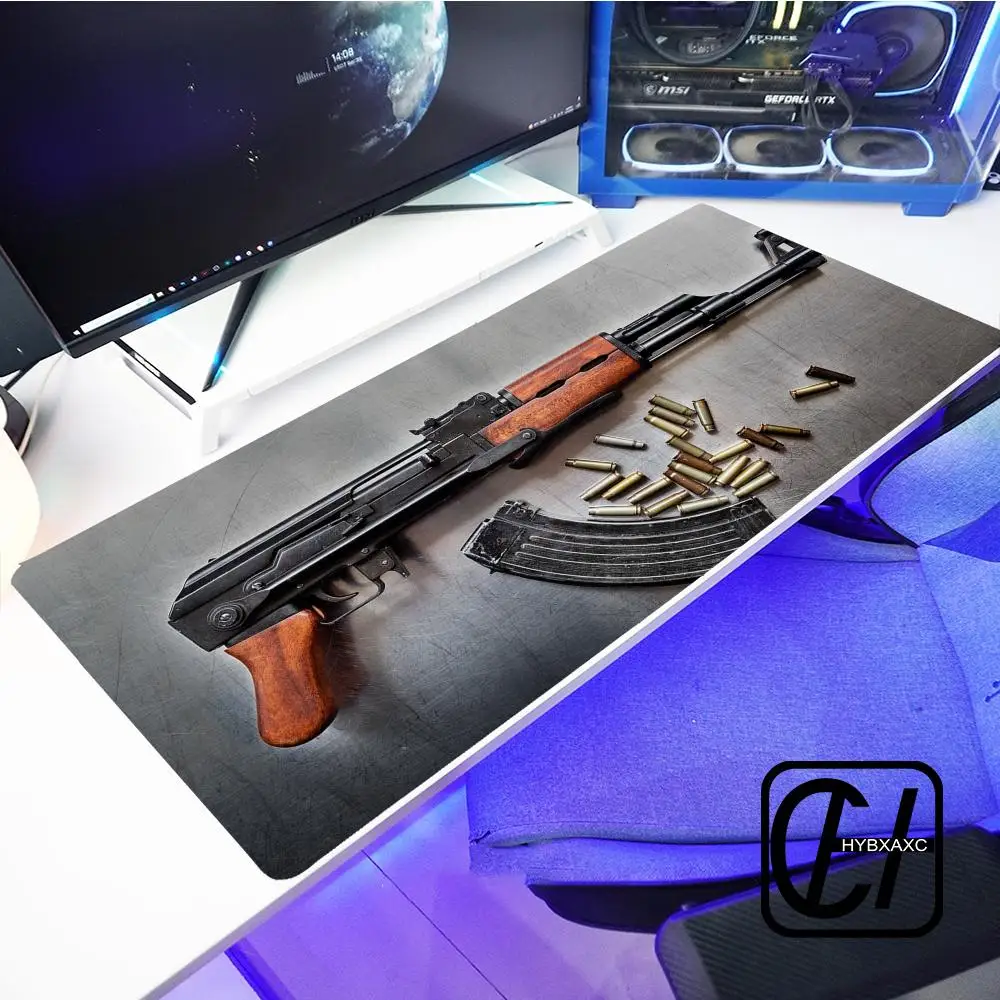 

Коврик для мыши AK47, милый HD-коврик для мыши, увеличенный игровой коврик для клавиатуры, большой коврик для мыши 90x40 см, XXL коврик для геймеров