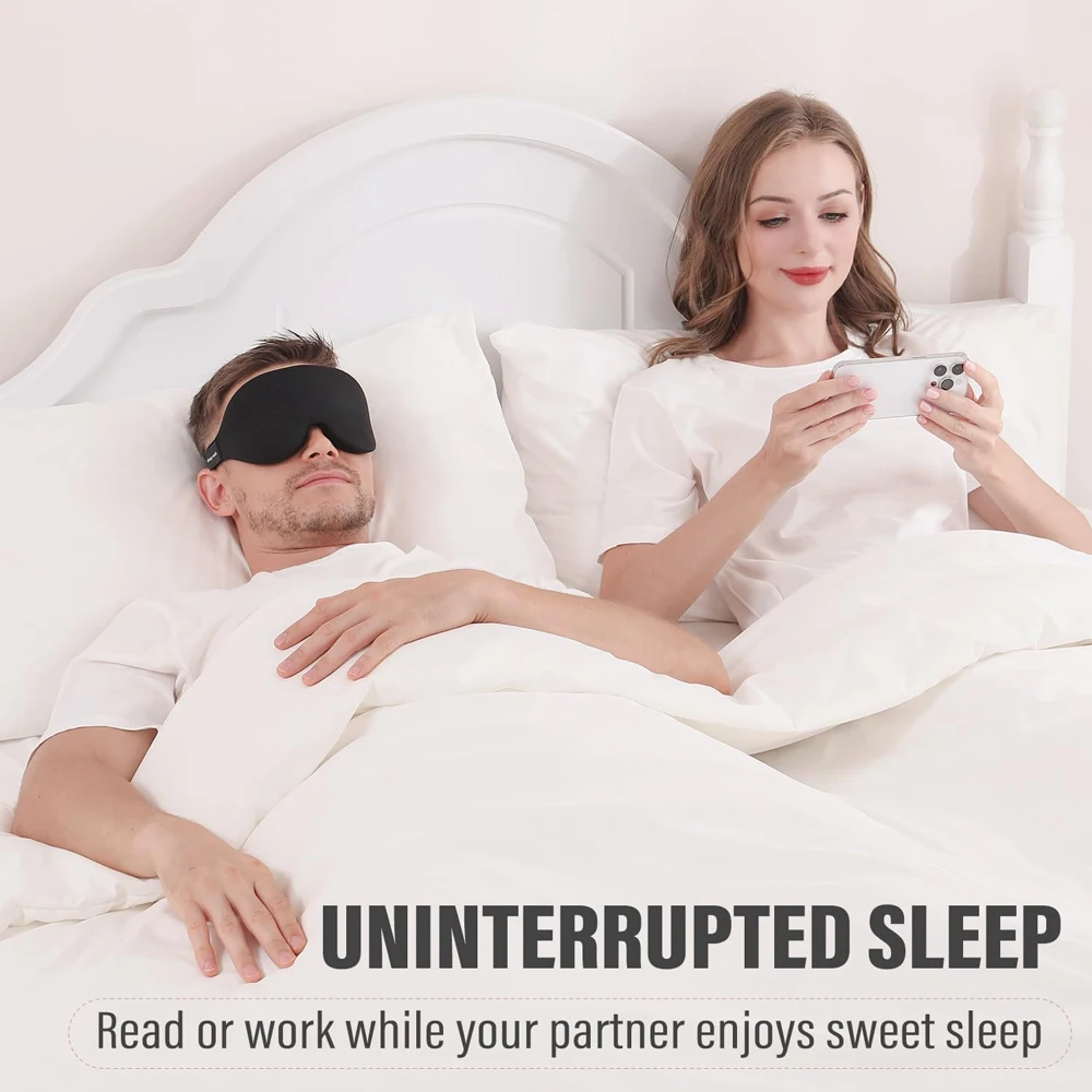 Eye Mask for Sleeping 3D Contoured Cup Blindfold Concave Molded Night Sleep Mask Block Out Light with Women Men