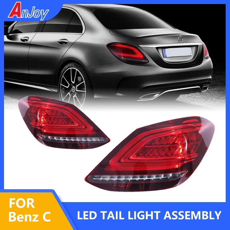 Car Lights for Benz W205 C Class 2019-2021 LED Auto Taillight Upgrade Dynamic 2019 Style Design Dynamic Signal Lamp Accessories