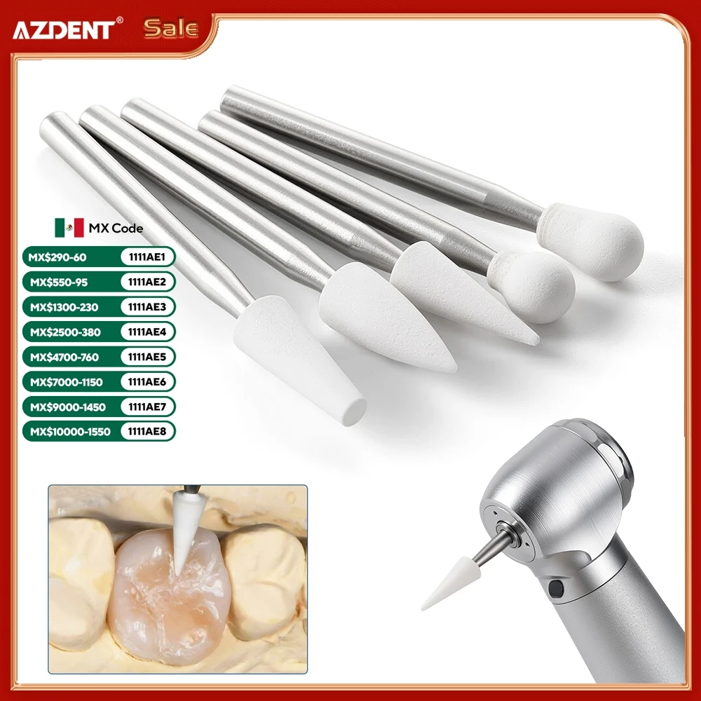 

AZDENT 5 шт./кор. стоматологические полировки белые камни FG 1,6 мм боры для тонкой отделки эмалированных композитов фарфора 135 ℃ Автоклавируемый
