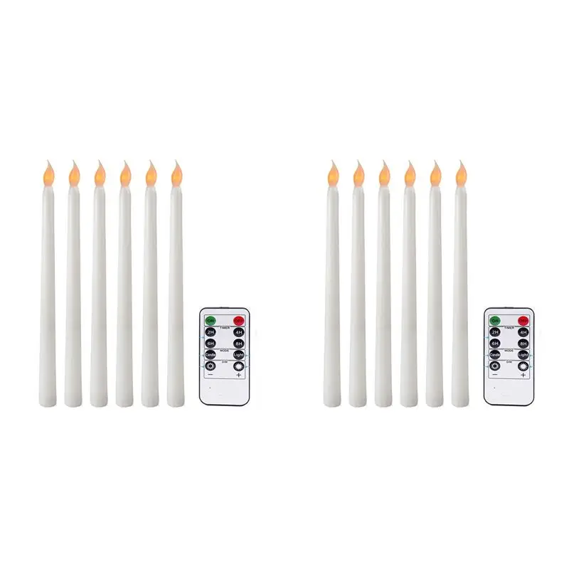 12pcs-flameless-taper-candles-flickering-with-10-key-remote-timer-battery-operated-led-candlesticks-window-candles