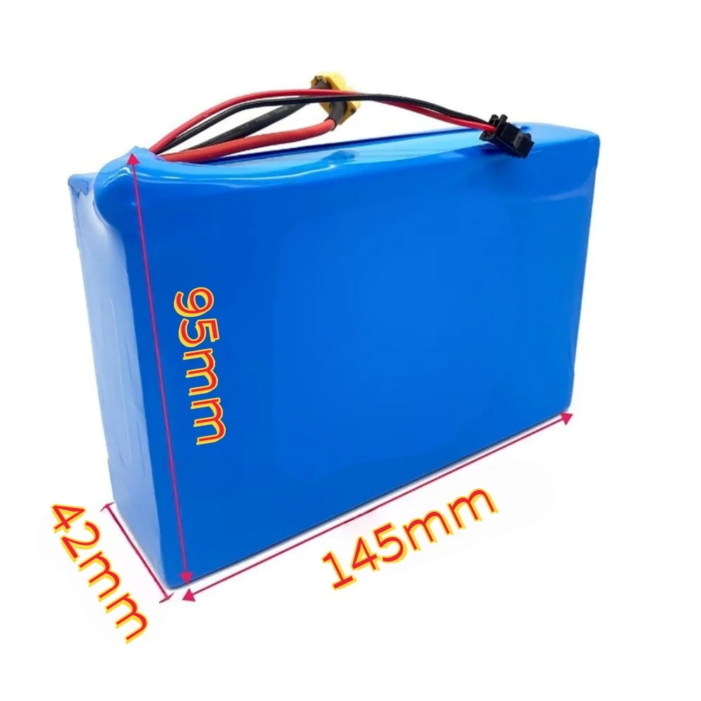 Batería recargable de 36V 10S2P 8000mAh con BMS adecuada para herramientas de viaje de 42V, paquete de batería de litio 18650 incorporada.