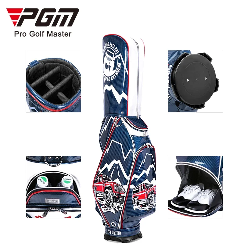 Bolsa de carrito de golf personalizada PGM QB112, bolsa de golf impermeable de PU, bolsa de golf personalizada premium