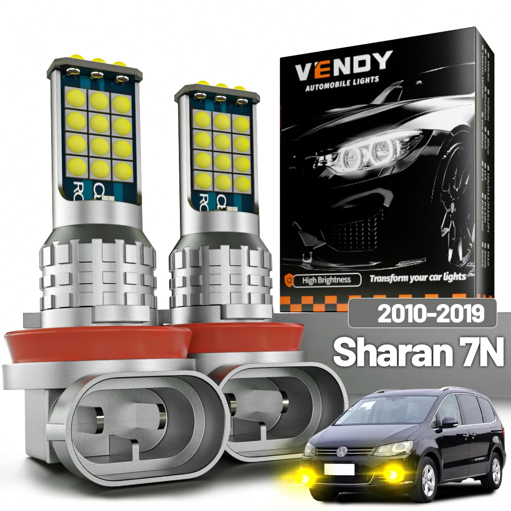 2pcs LED Fog Light For VW Volkswagen Sharan 7N 2010-2019 2011 2012 2013 2014 2015 2016 2017 2018 Canbus Accessories