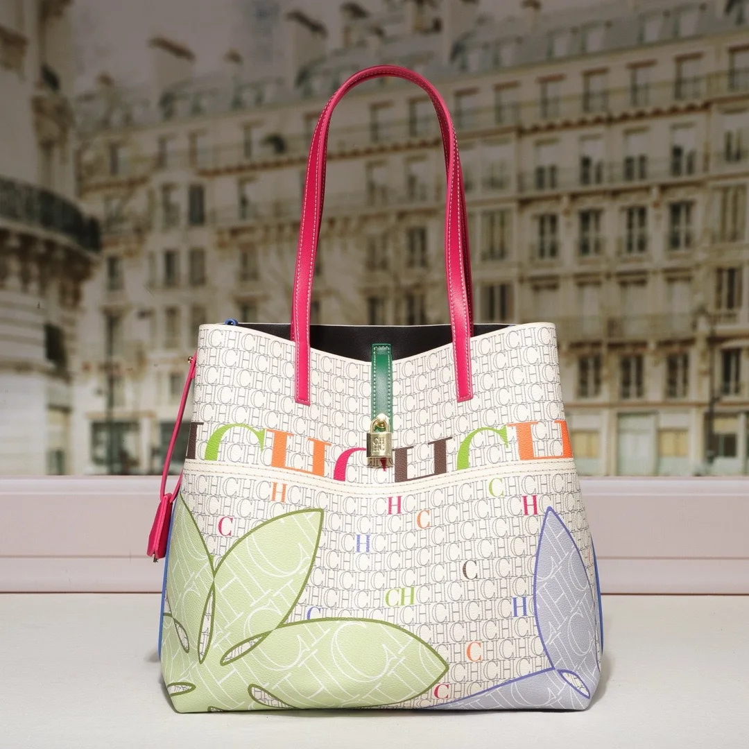 

CH New Letter Printed Multi-Color Large Capacity Women's Handbag, Light Luxury Large Bag, Commuting Women's Handbag for Work