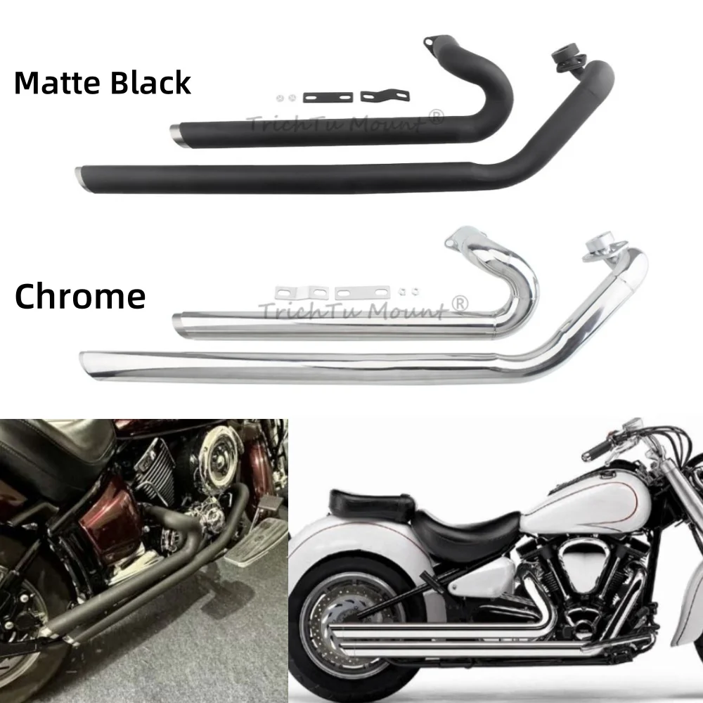 

For Yamaha V-Star XVS1100 Custom Classic 1100 Exhaust Pipe Muffler Full Exhaust System Pipe Silencer Kit Motorcycle Accessories