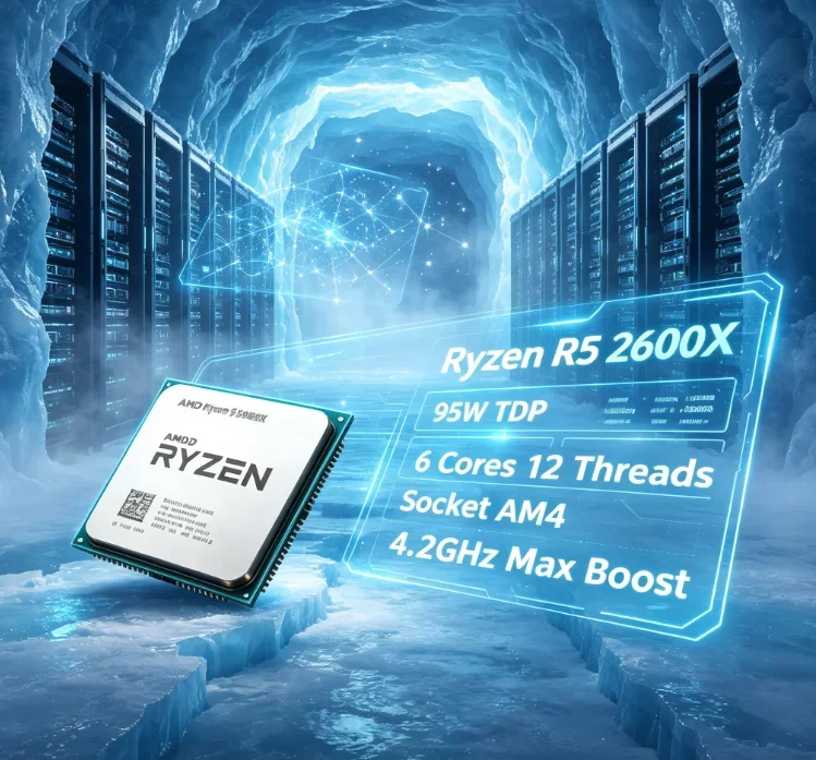 AMD Ryzen 5 2600X Desktop CPU 3.6GHz 12 Thread 95W AM4 Genuine Gaming Chip Overclockable Unlock Performance