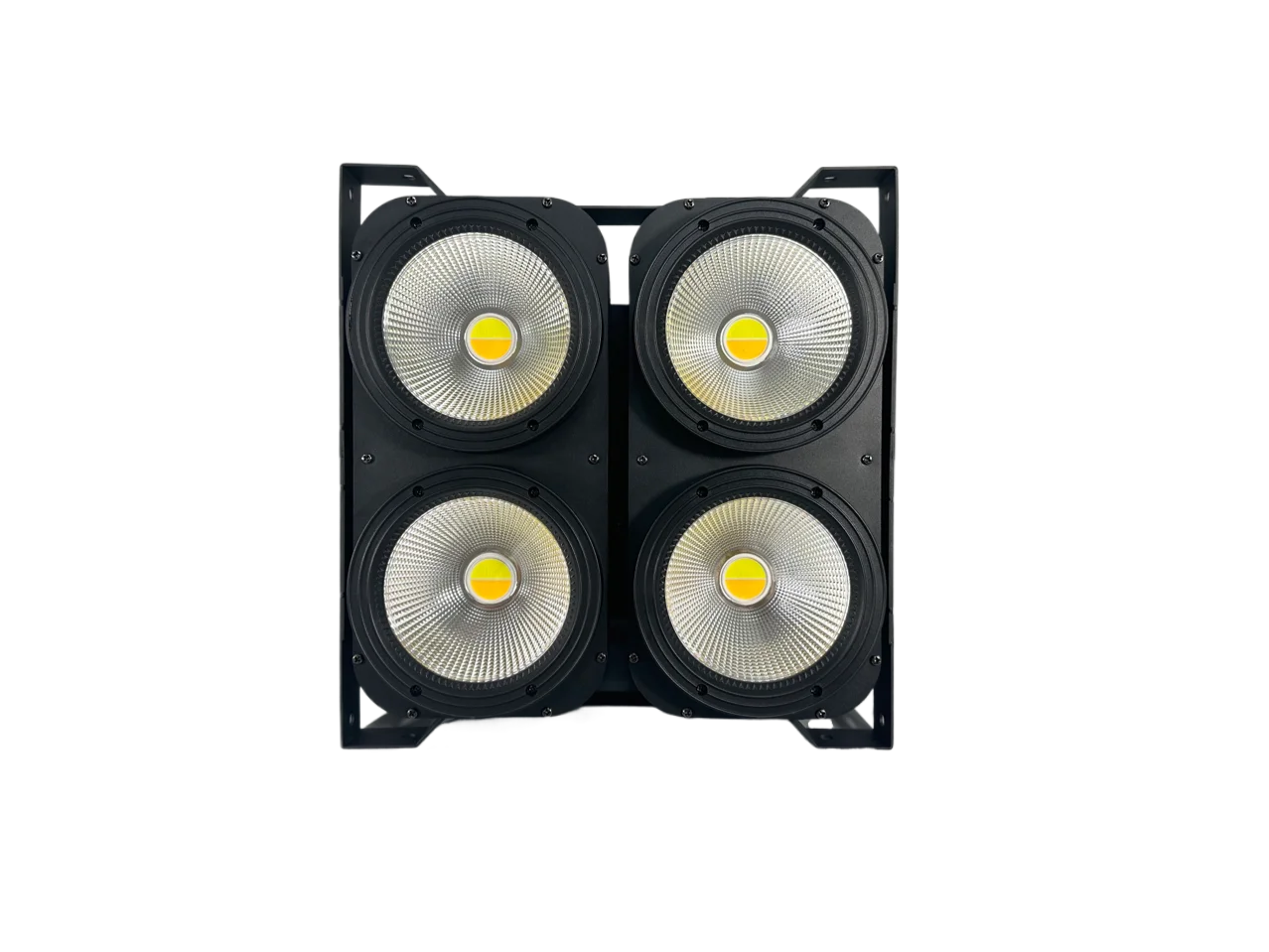 equipamento de iluminacao led audience blinder alta potencia cob branco branco quente olhos estroboscopio dmx olhos 4x10 0w 2x100w 01