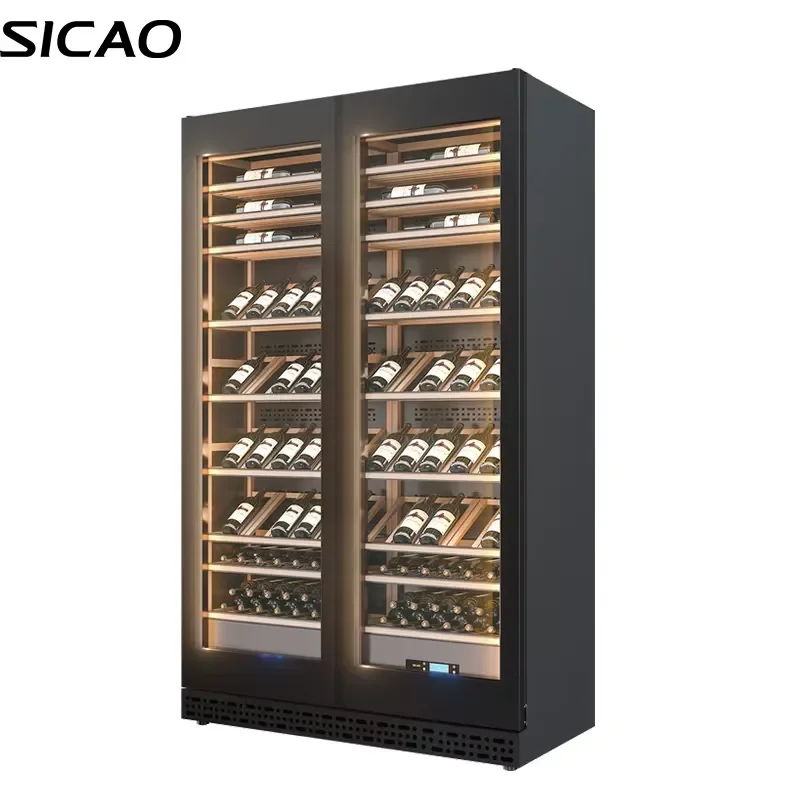 Wine Cooler Refrigerator Large Capacity Wine Fridge Advanced Temp Humidity Control Home Bar Cabinet Storage for Red White