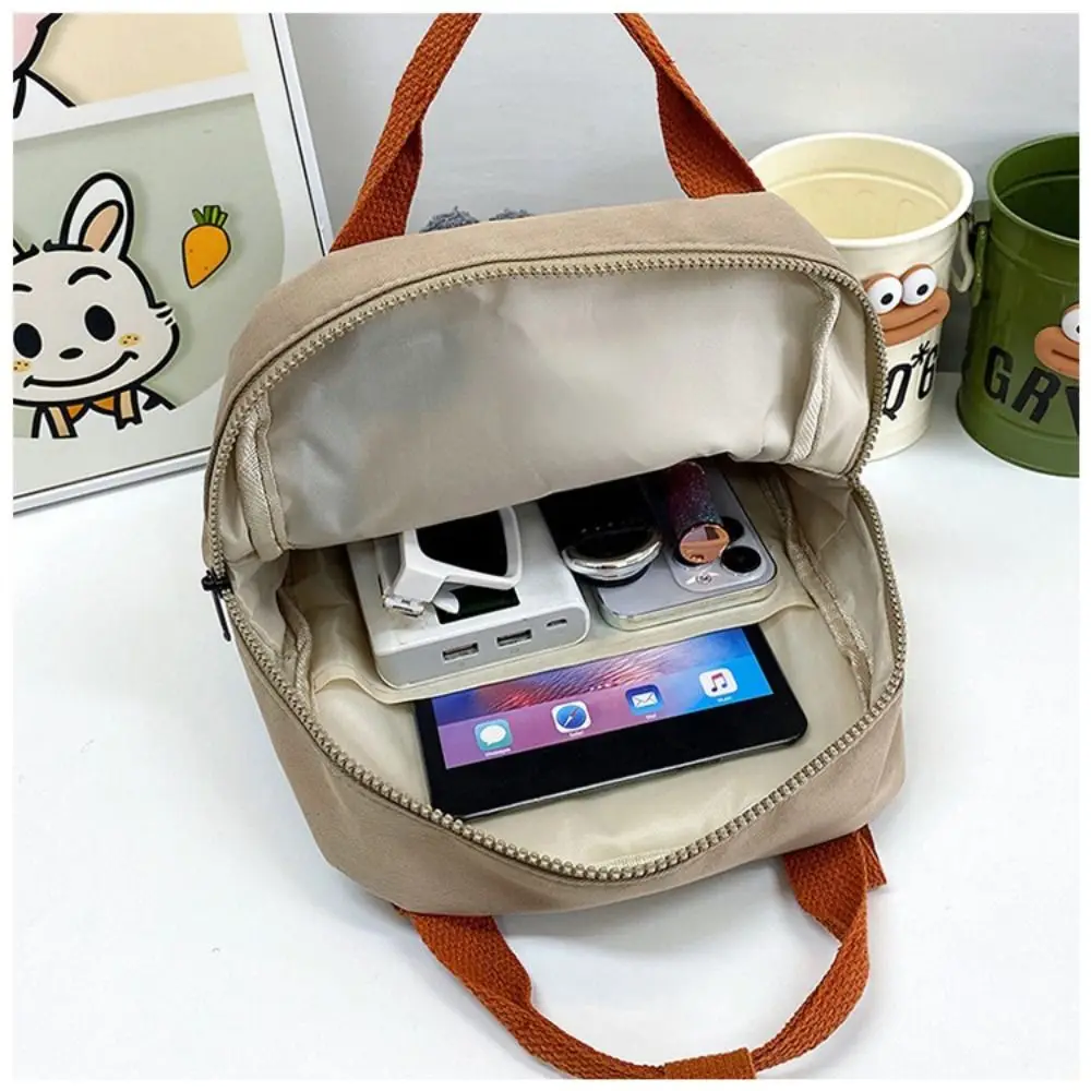 New Embroidery Sun Long Neck Small Dinosaur Backpack Hook Hair Embroidered Cartoon Canvas Kindergarten Children Backpack view 4