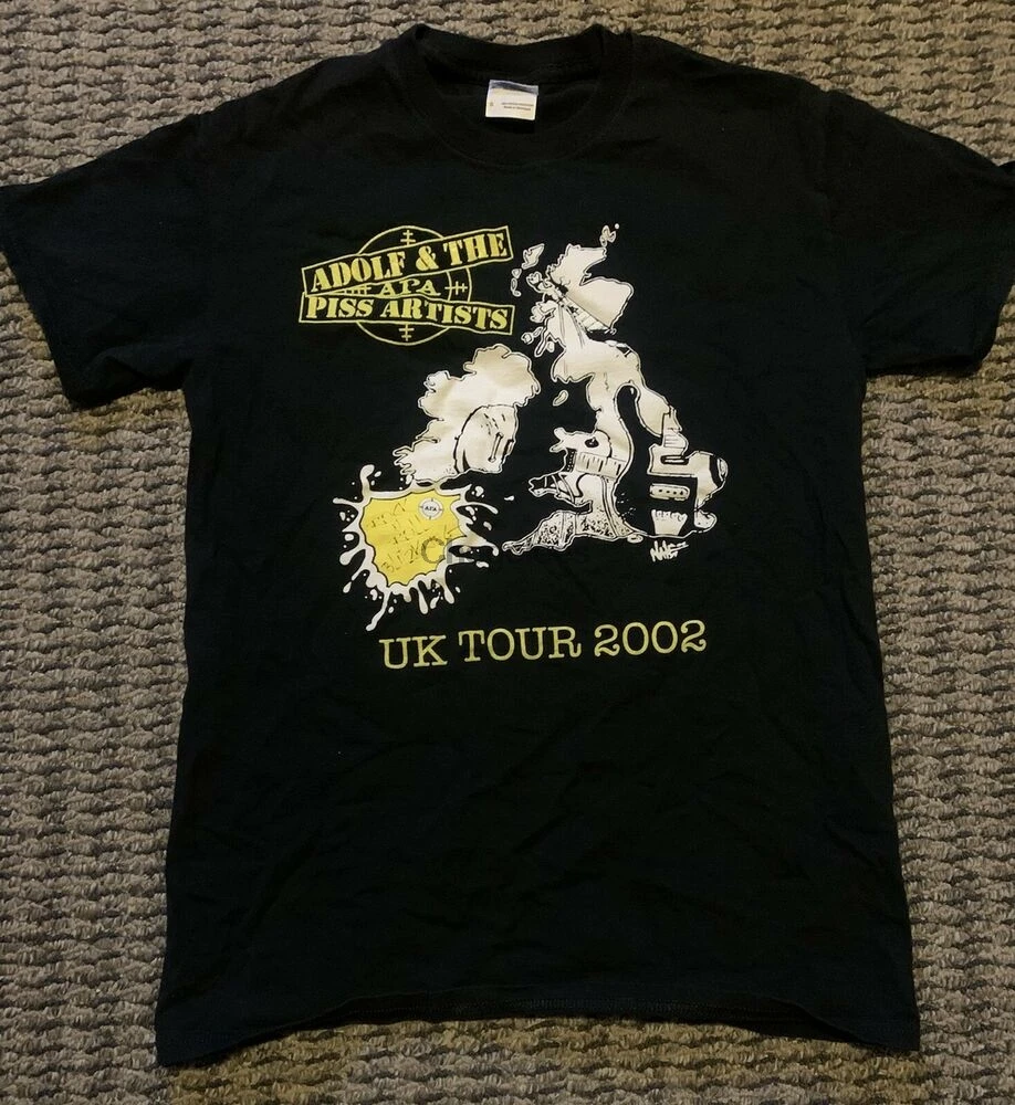 Adolf & The Piss Artists T Shirt VINTAGE PUNK TOUR 2002 Size Small