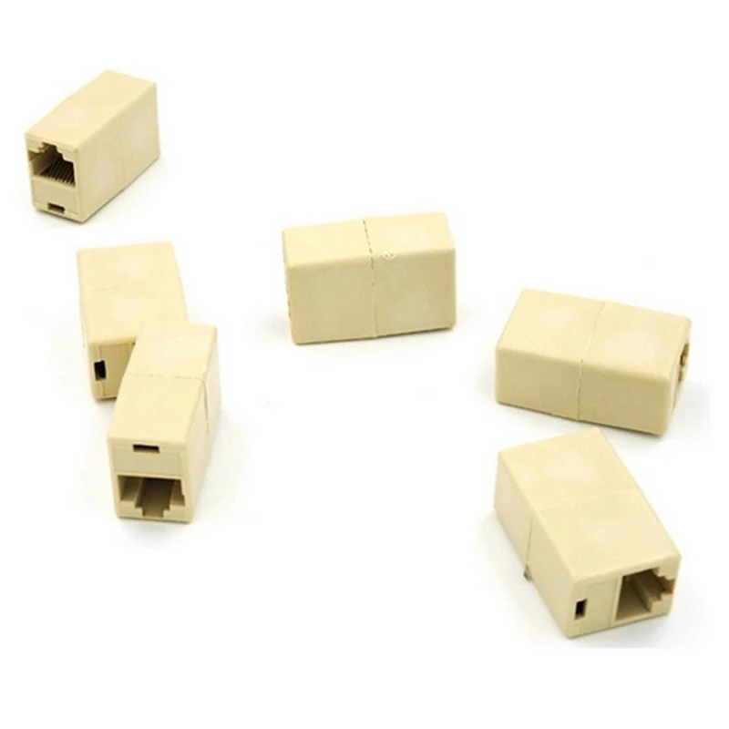 

Hot 10pcs Ethernet RJ45 RJ-45 RJ 45 Cable Female To Female Type Lan Connector Coupler Adapter Joiner Networking Accessories