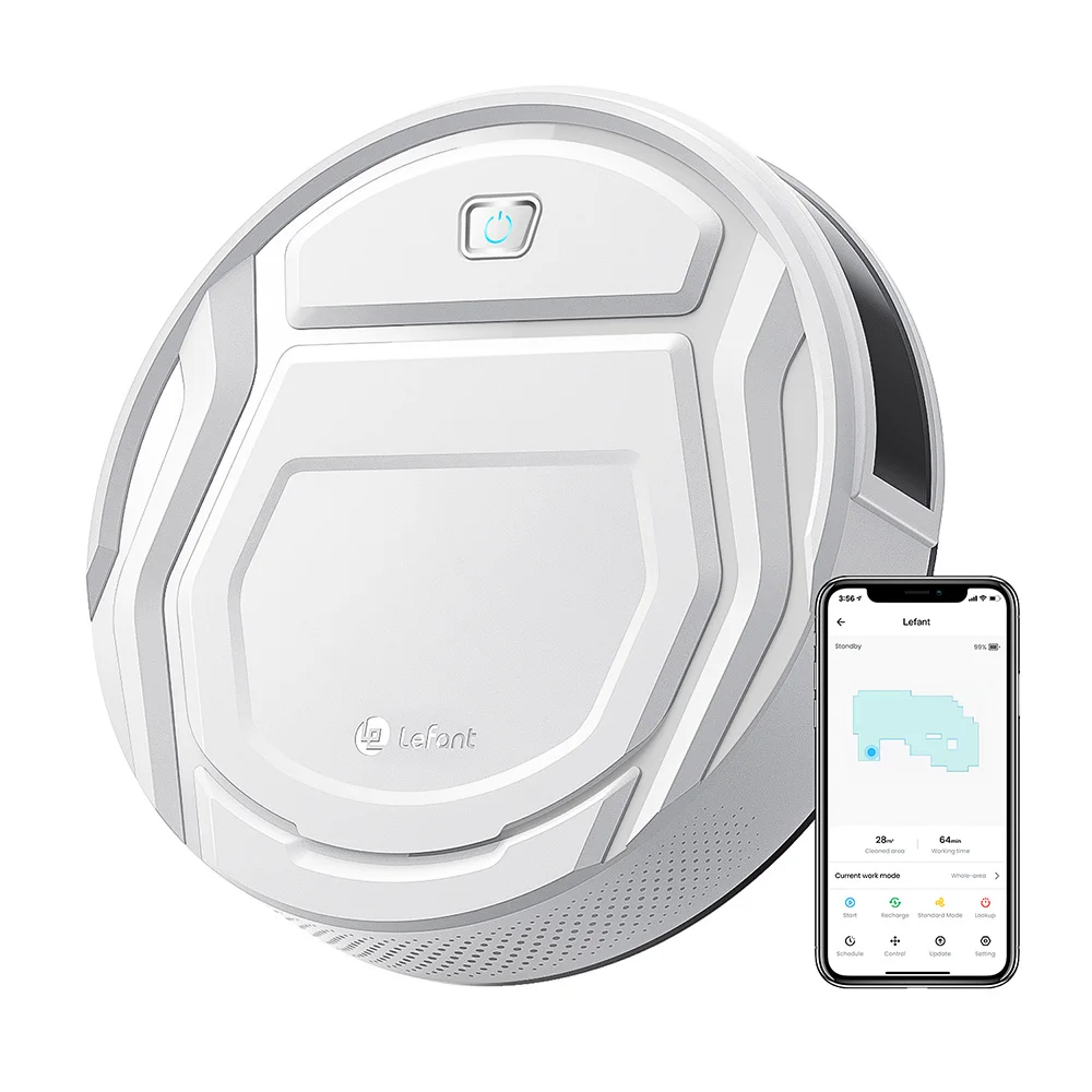 Robot aspirador Lefant M210, tiempo de ejecución de 120 minutos, carga automática, Control Wi-Fi/aplicación/Alexa, electrodoméstico inteligente