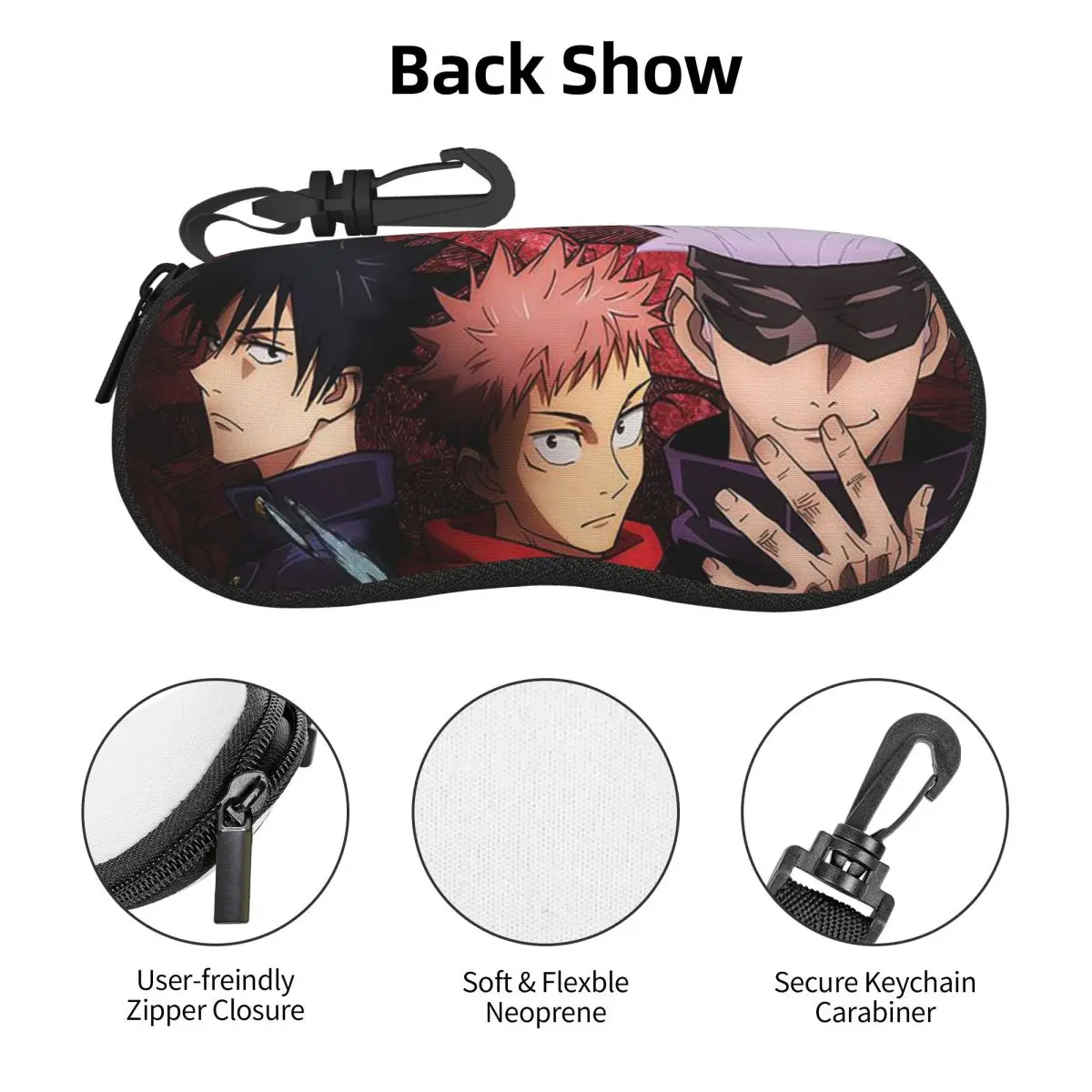 Megumi Besto Friendo Jujutsu Kaisen Sukuna أنيمي شل نظارات حافظة نظارات واقية صندوق النساء الرجال لينة النظارات حقيبة