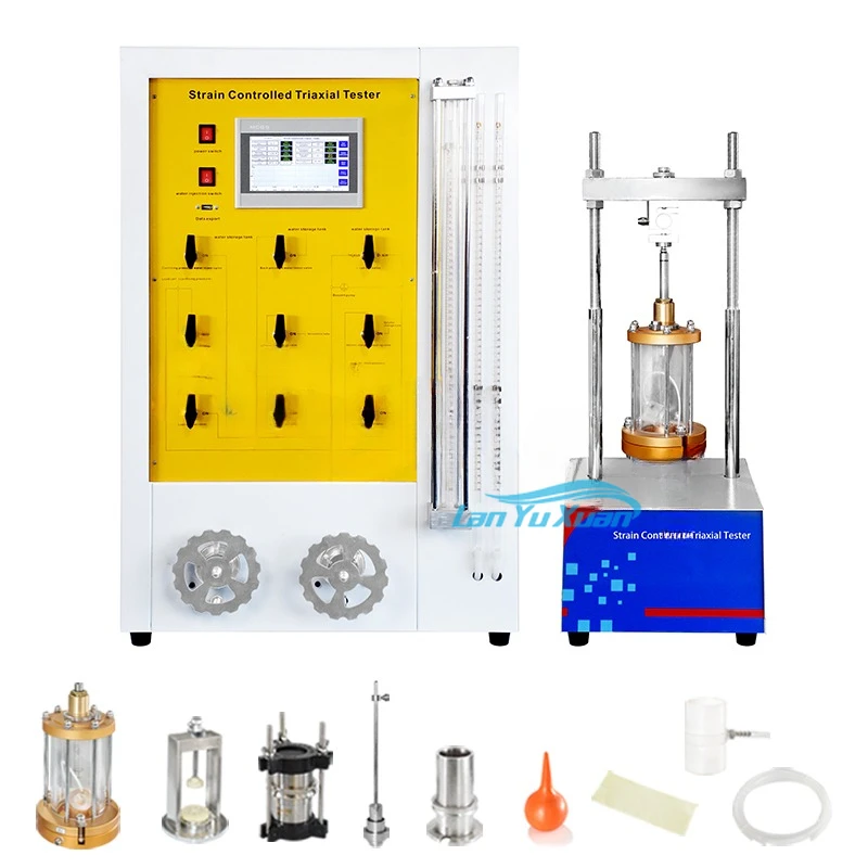 Computer Auto control Triaxial Testing Equipment For Soil UU CU CD Test Systems