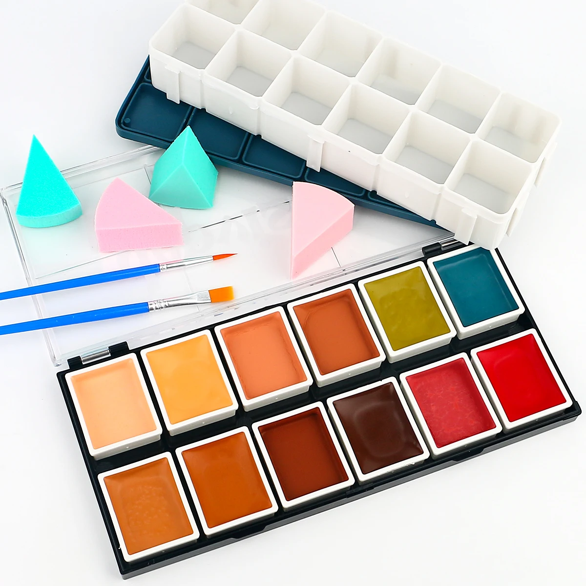 Depvision Alcohol Activated Face Paint SFX Makeup 12 Color for Special Effects Wound Bruise Waterproof Professional Artist