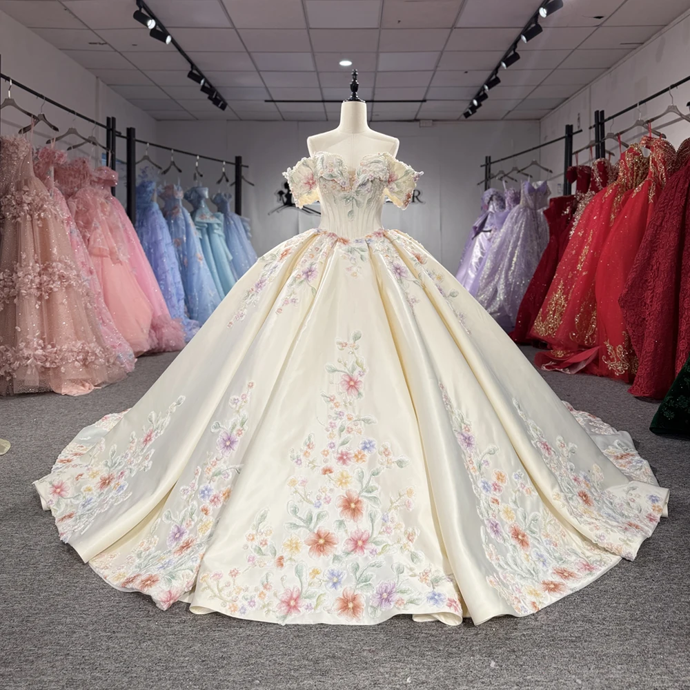 Quinceneara Dress Cheapest Sweet 15 Royal Train Short Sleeves Party Dresses Scoop Customized vestidos de 15 quinceañeras