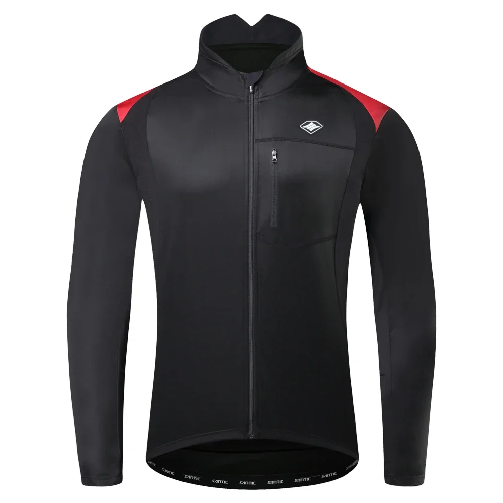 Santic Fleece MTB/Rennrad-Trikot Me's Winter-Radjacken, winddicht, thermisch, warm, Reitoberteile, langärmelig, Fahrrad-Sportmantel – Detail 10