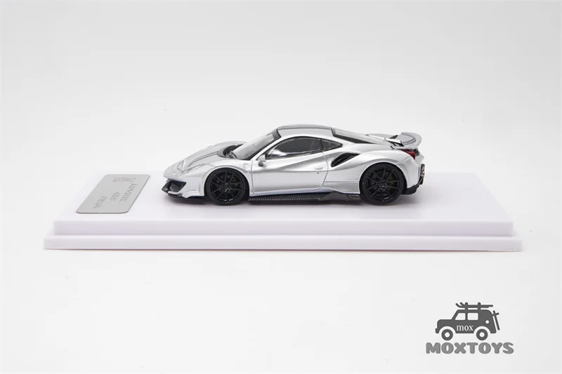 DCM 1:64 Novitec 488 GT Silver Diecast Model Car