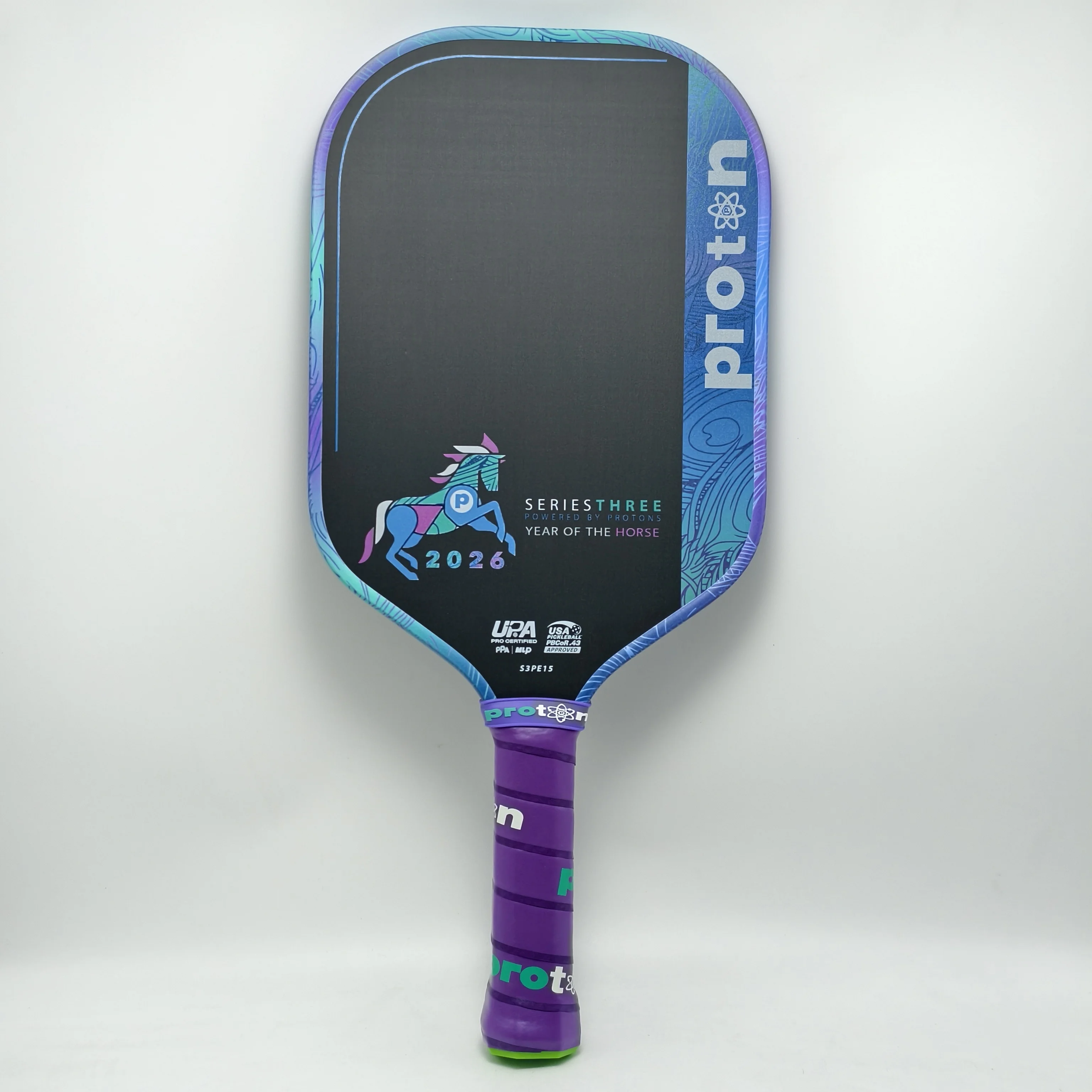 Protons Project Peacock Year of Horse Limited Original 1:1 USAPA Tournament Pickleball Paddle T700 Carbon Anti-Crush Atomic Foam