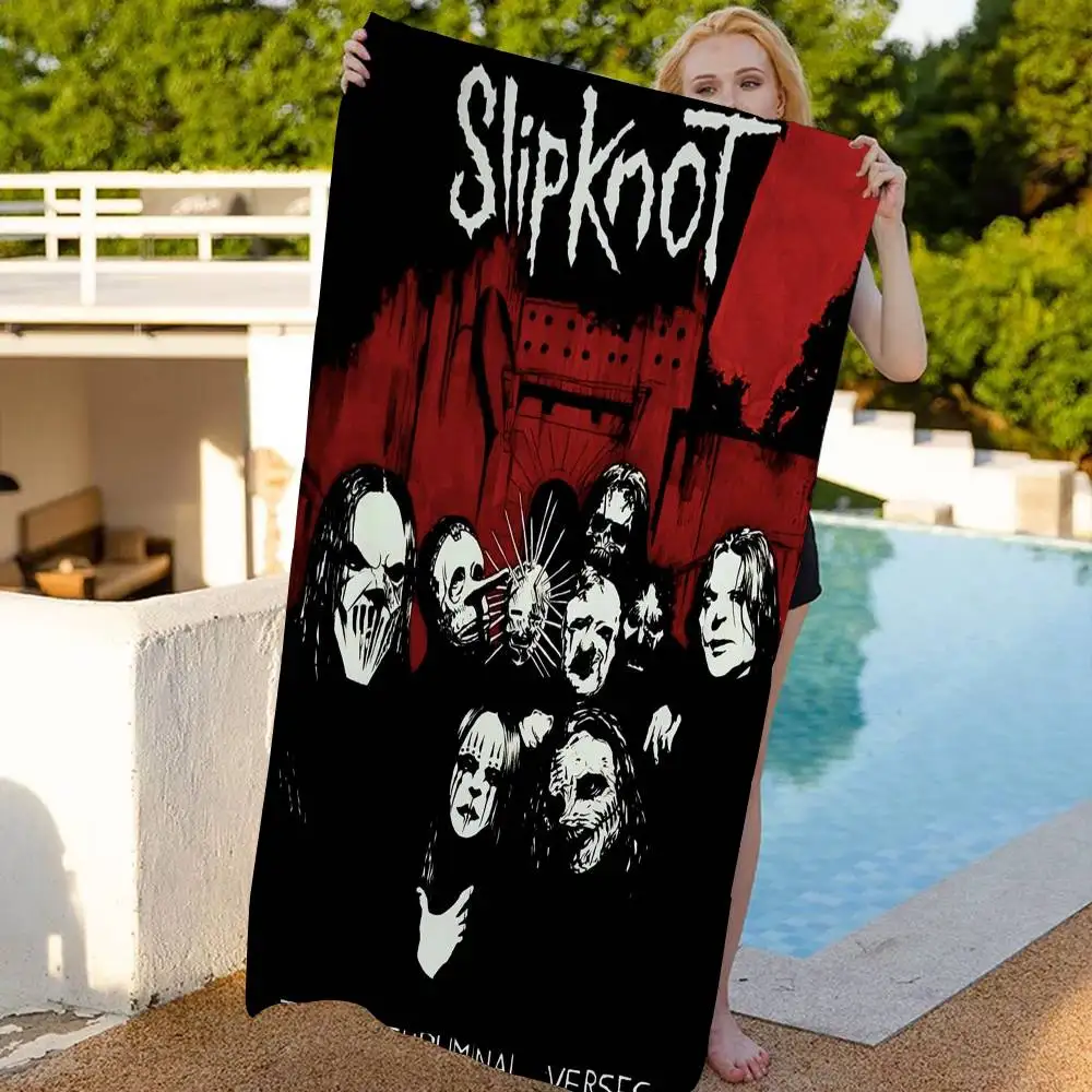 Heavy Metal Band Rap-Metal Music S-Slipknot Album Cover Bath Towel Microfiber Soft Water Absorbing Breathable For Beach Towel