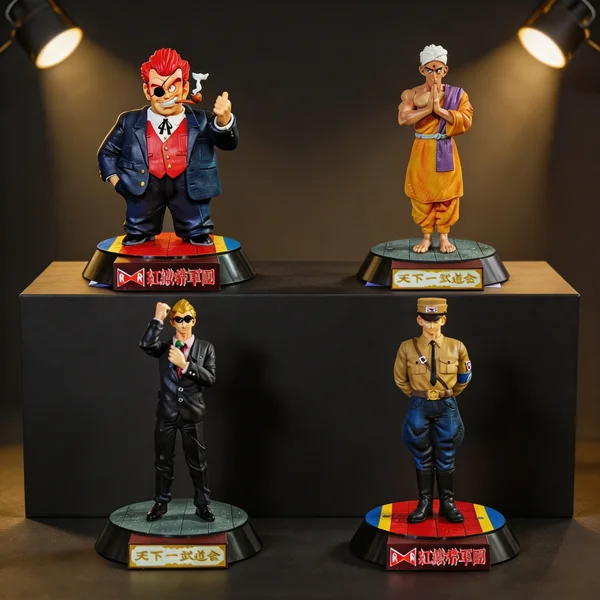 

21cm Anime Dragon Ball GK Martial Arts Tournament Red Ribbon Army General Blue host PVC figures Collection Toys Model Gift