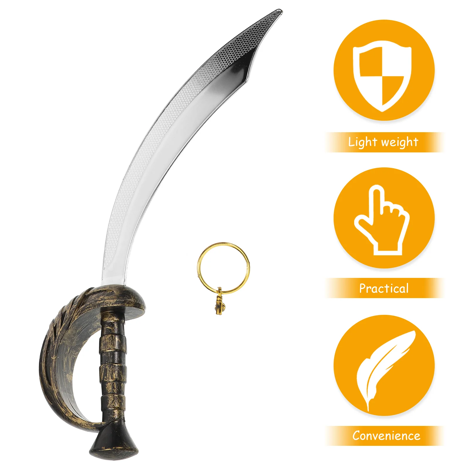 Set da gioco pirata Spade cosplay Prop Costume gonfiabile Orecchino a cerchio Festival di benda di Halloween