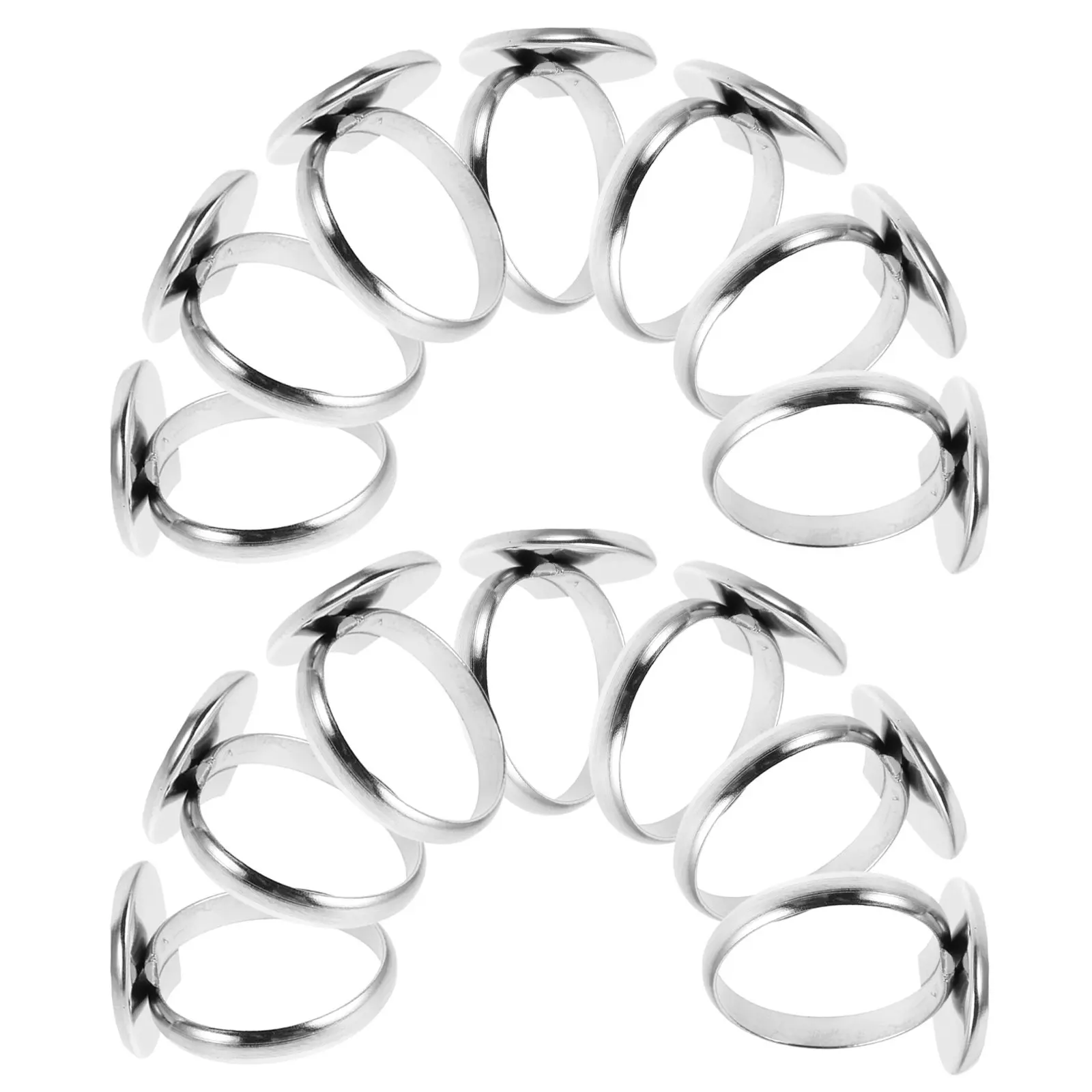 20 Pièces 14 mm Composants de bagues ajustables en acier inoxydable, plateaux de sertissage vierges pour la fabrication de bijoux, bases de bagues en résine pour artisanat