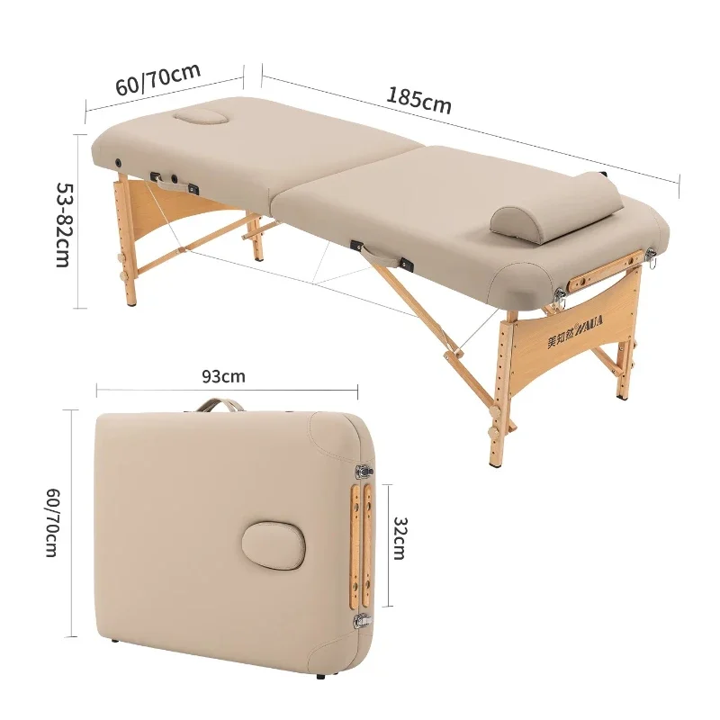#Beauty Handheld Embroidery Design Bed Minimalist Tattoo Massage Bed Massage Table Portable Lettino Per Massaggi Salon Furniture