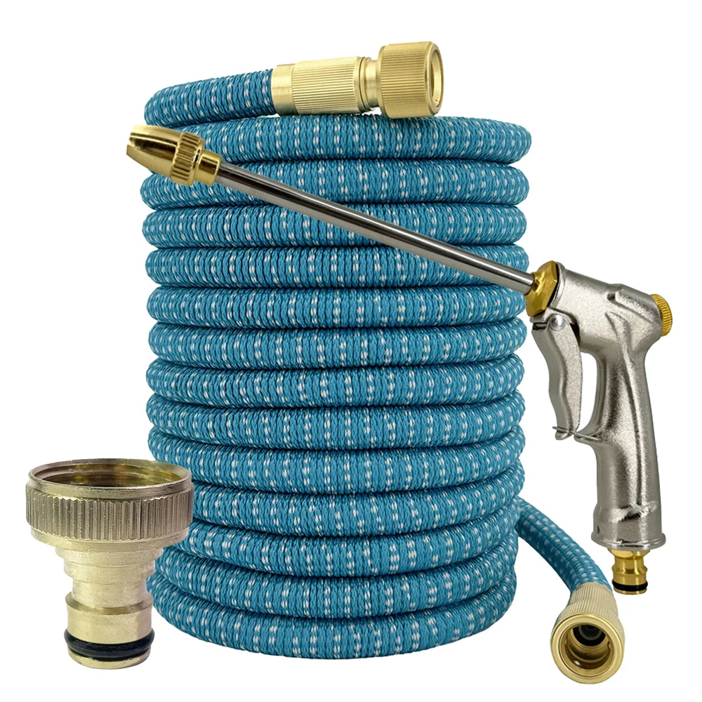 25ft-125ft Expandable Magic Hose, High-Pressure Car Wash, Metal Long Rod Water Gun, Home Garden Watering Hose Garden Hose