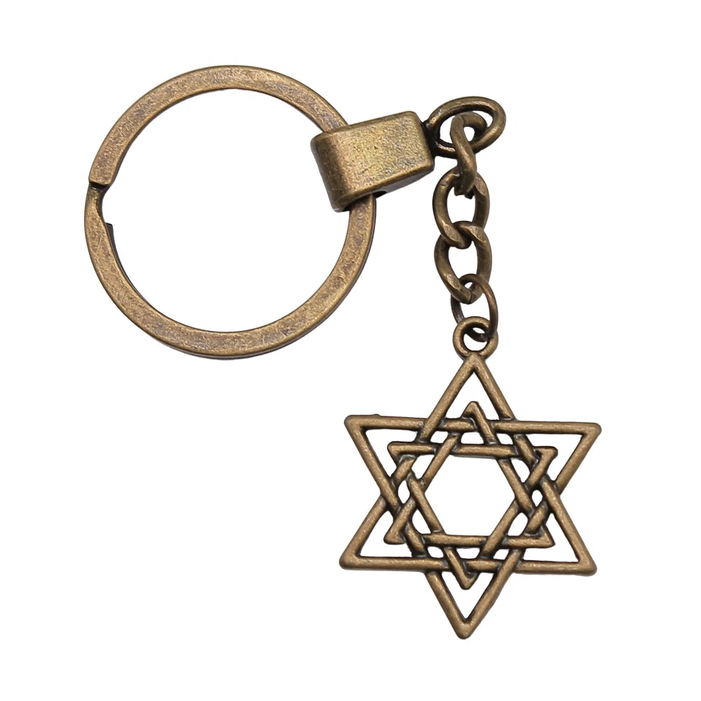 1pcs Star Of David Key Case Accessories Jewellery Diy Ring Size 30mm