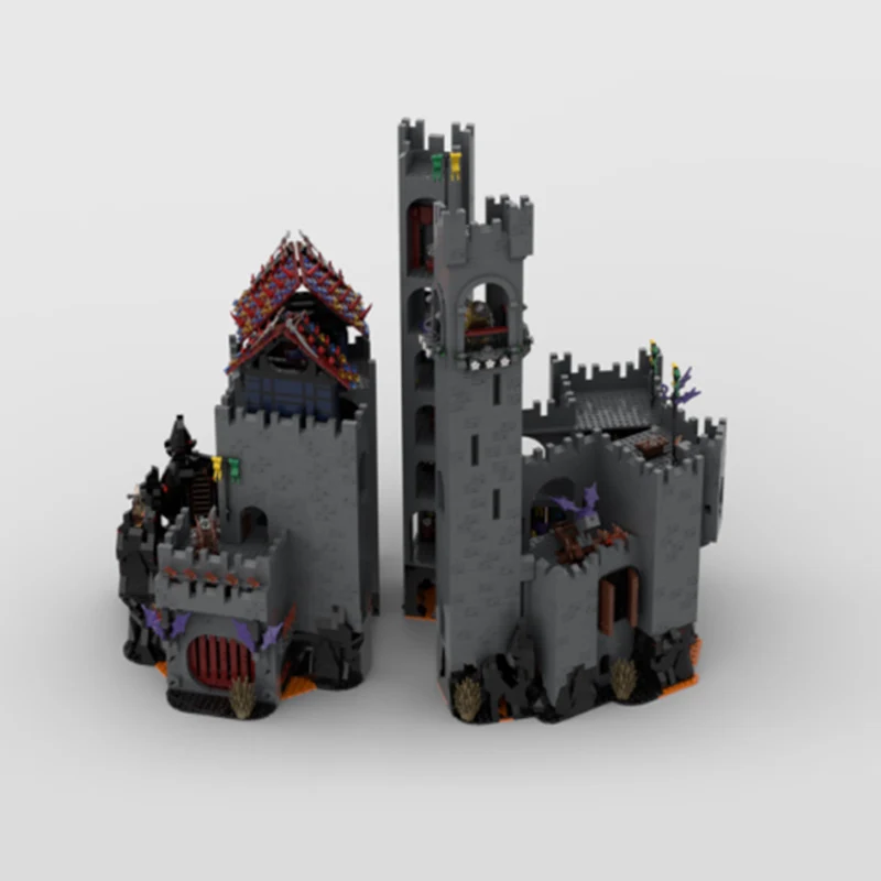 

gfdsa Medieval Castle Model MOC Building Bricks Gothic Ruined Castle Modular Technology Gifts Holiday Assemble Children Toy Suit