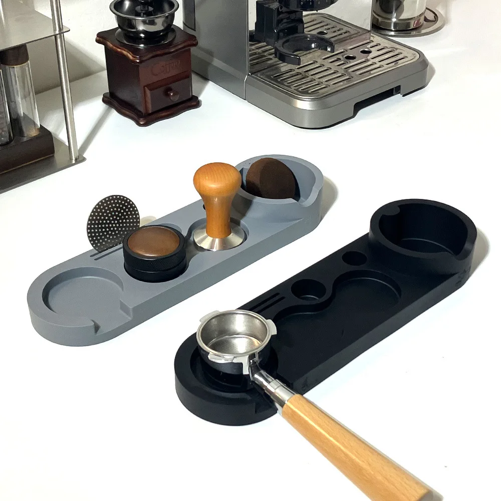 Silicone Coffee Tamping Station Espresso Knock Box Coffee Tampers Mat Station Press Holder Corner Mat Pad Coffeeware WDT Tools