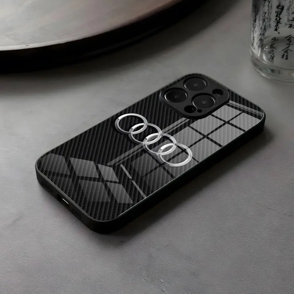 Чехол для телефона с принтом Super Car For A-Audis R-S Sport, стеклянный, для iPhone 17, 16, 15, 14 Pro Max, 13, 12 Mini, 11, X, XS, XR, 8 Plus, для Samsung S