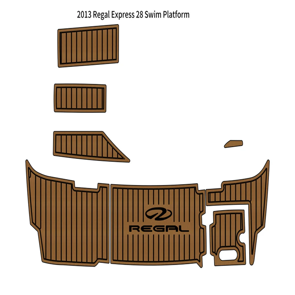 2013 Re-gal Express 28 Swim Platform Step Pad Boat EVA Foam Faux Teak Deck Floor SeaDek MarineMat Gatorstep Style Self Adhesive