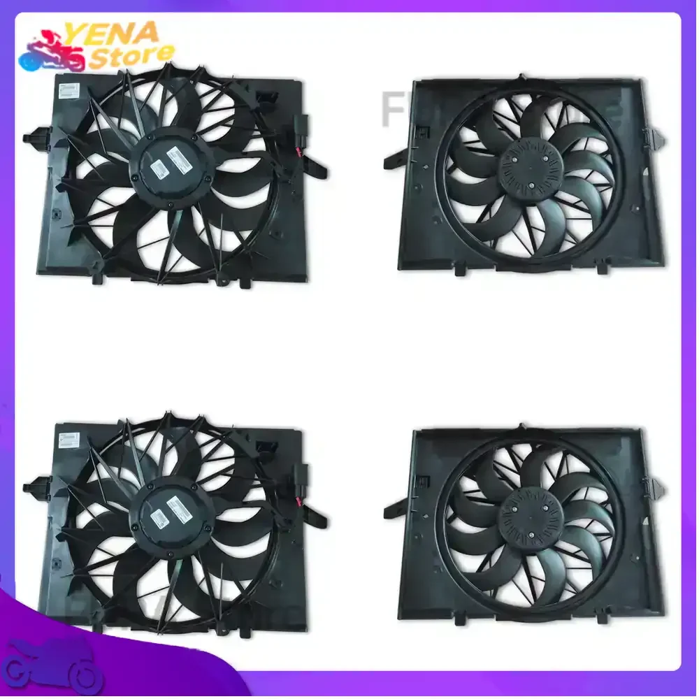 

Applicable to BMW E60 E61 2005-2009 Radiator Cooling Fan Assembly Condenser Fan 12V DC 600W 400W OEM Replacement for