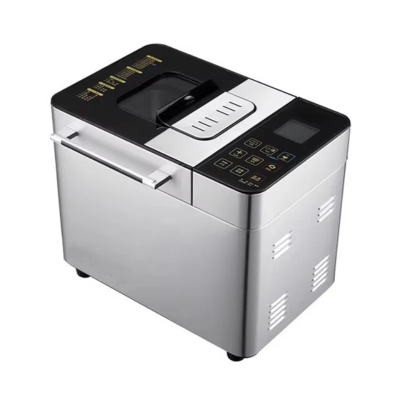 ماكينة صنع الخبز المنزلية الكهربائية من الفولاذ المقاوم للصدأ مع موزع فواكه وجوز أوتوماتيكي بسعة أقصى 2 رطل #2