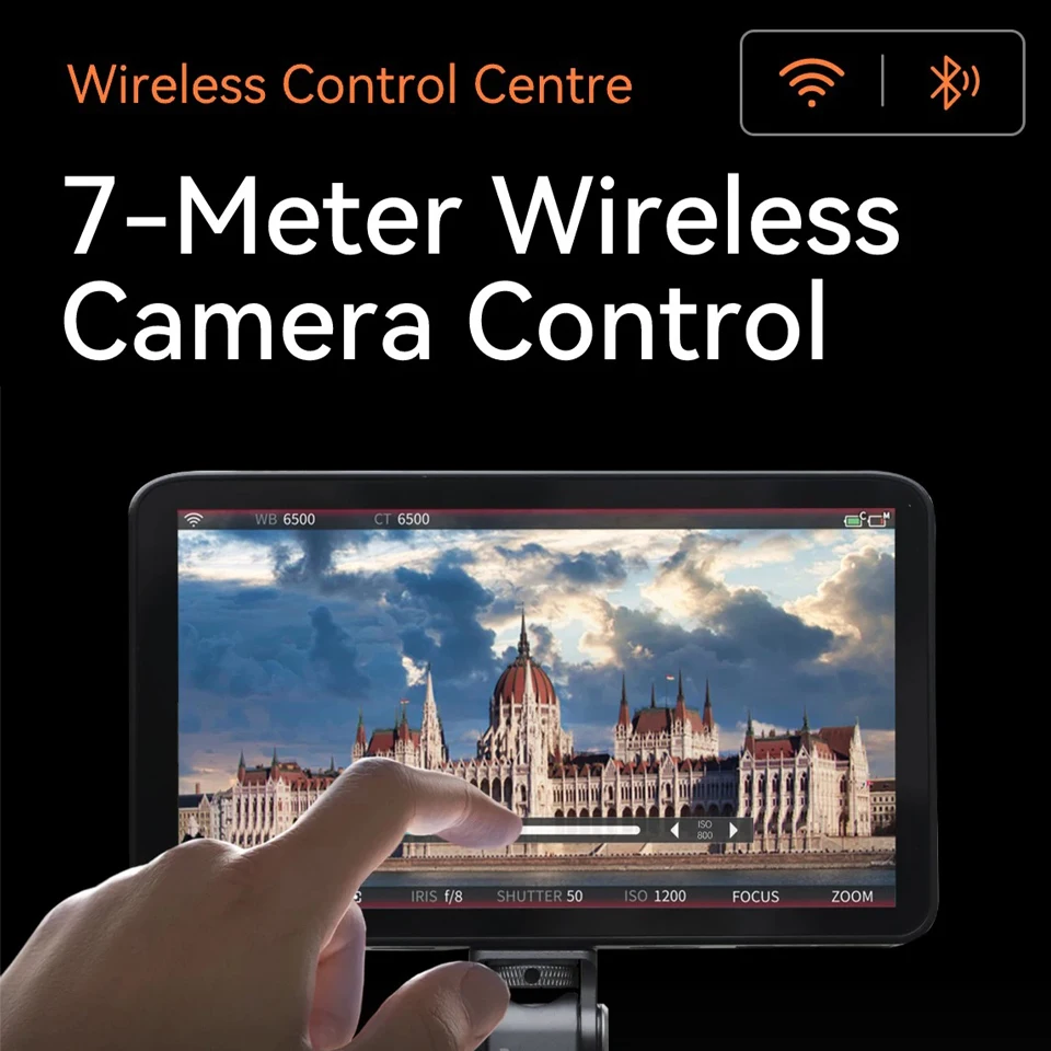 PORTKEYS LS7P 7-inch Wireless On Camera Monitor HDMI/SDI Wireless Camera Control Monitor for Live Streaming