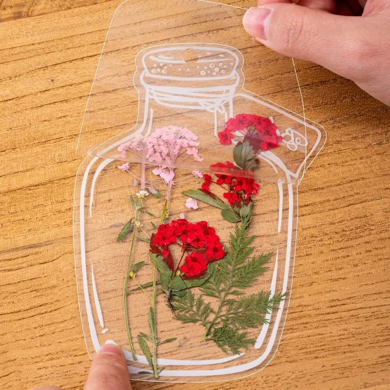 Picture 4: 20PCS Bookmark Making Kit, Transparent Flower Bookmarks, Handmade Dried Flower Bookmark Kit for School, DIY Bookmark set