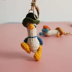 Creative Animal Doll Crochet Keychains Cartoon Duck Doll Keychain Wholesale Cute Duck Keychain For Gifts Custom Accessories