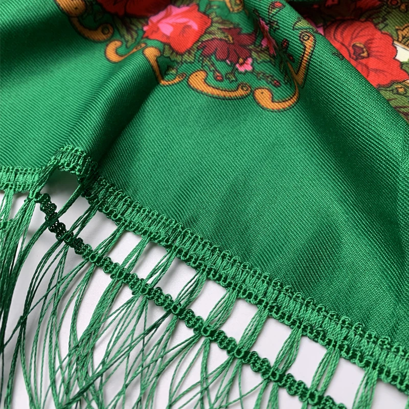 ロシア風フローラルプリントブランケット,120x120cm,バンダナ,ドアシニアン,フレンチ,女性用ヘッドスカーフ