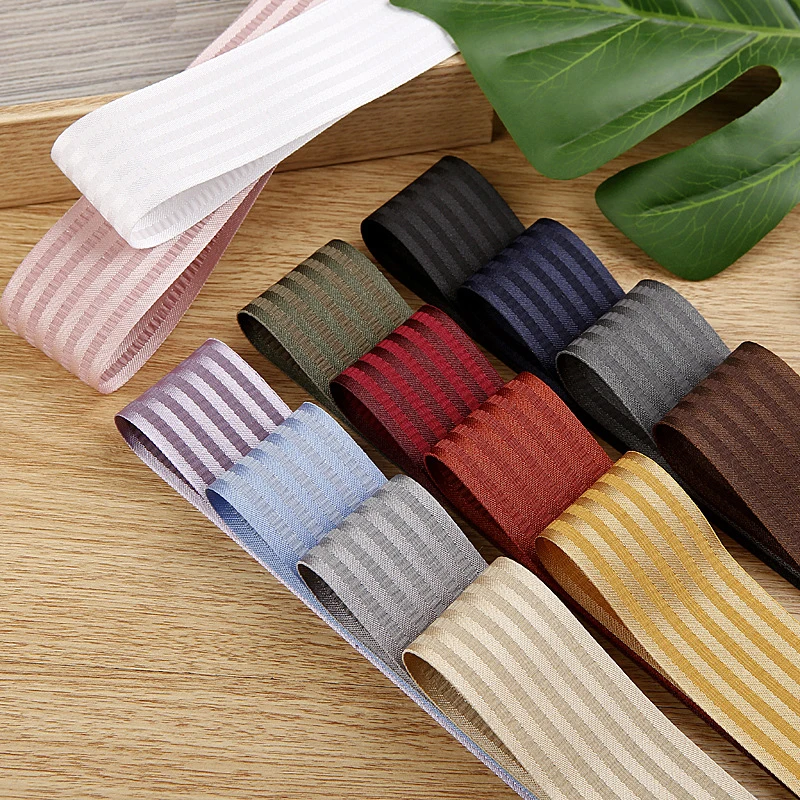 

20 Yards 25MM/40MM Striped Concave-Convex Double-Sided Ribbons Hair Bows DIY Crafts Handmade Accessories