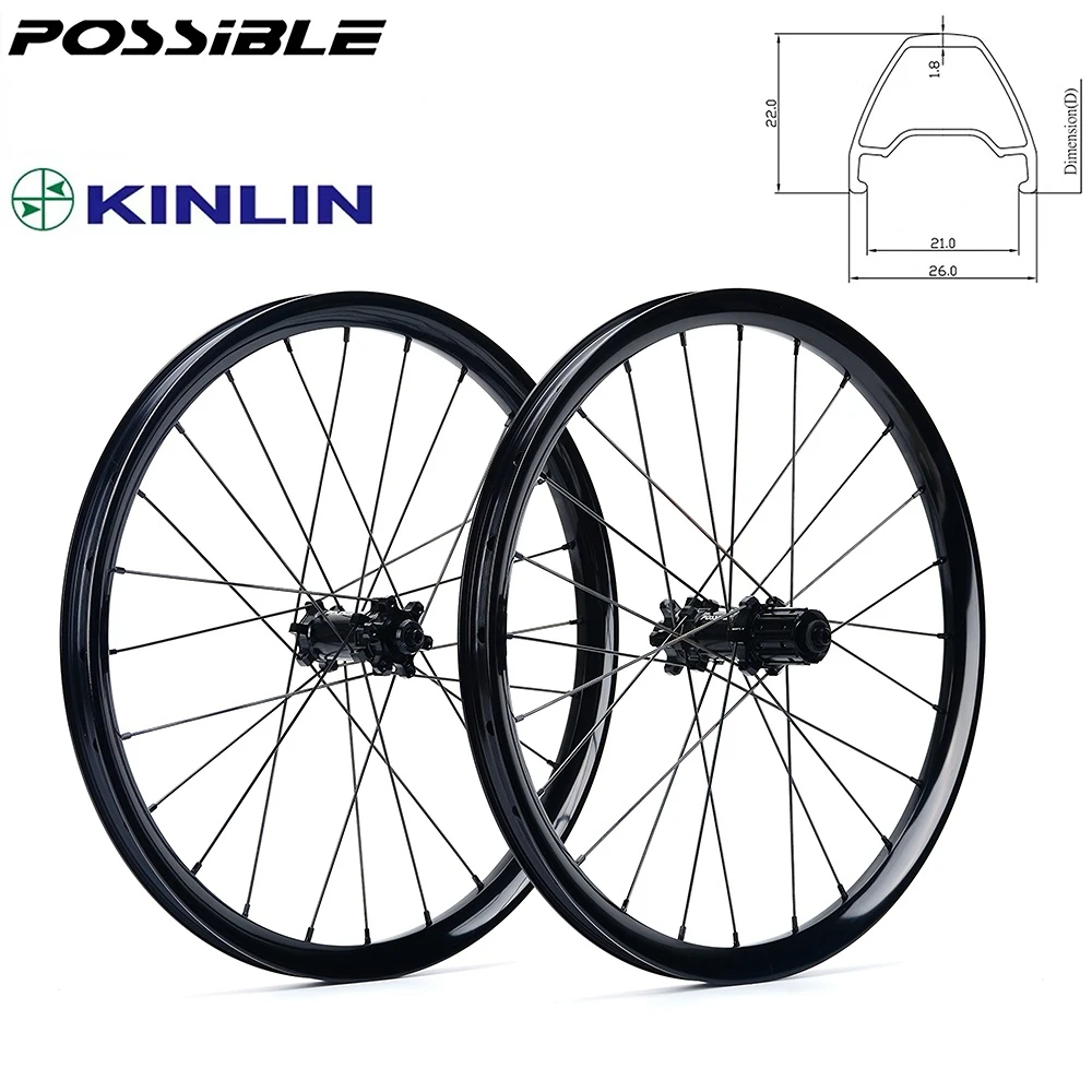 

KINLIN Possible Dt Ratchet System Wheelset 20 inch 24H 406 Lightweight Disc Brake Alloy DT SPOKES