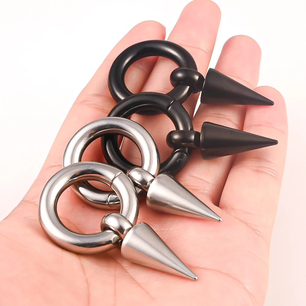 Vankula 2pc New Round Hoop Earring Magnet Ear Weight Expanders Body Piercing Jewelry Earring Gauges Stretchers