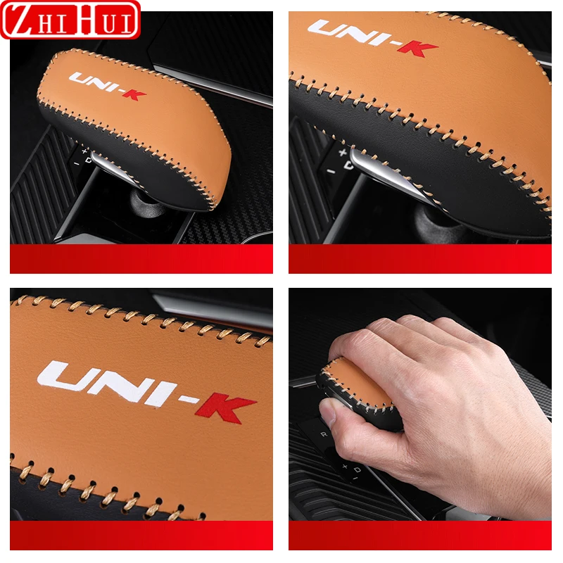 For Changan UNI-K UNIK 2021-2024 Car Styling Armrest Anti-dirty Pad Cover Gear Shift Collars Handbrake Cover Accessories For LHD